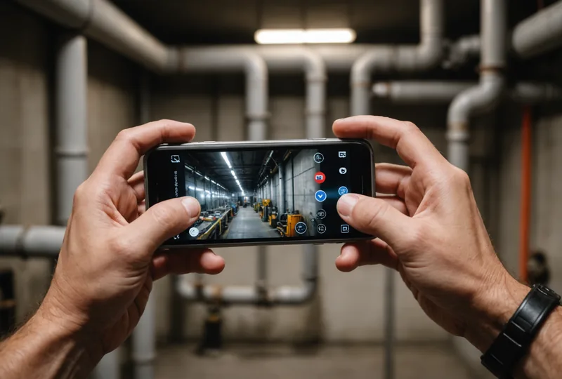 Field worker capturing a photo as part of an inspection step