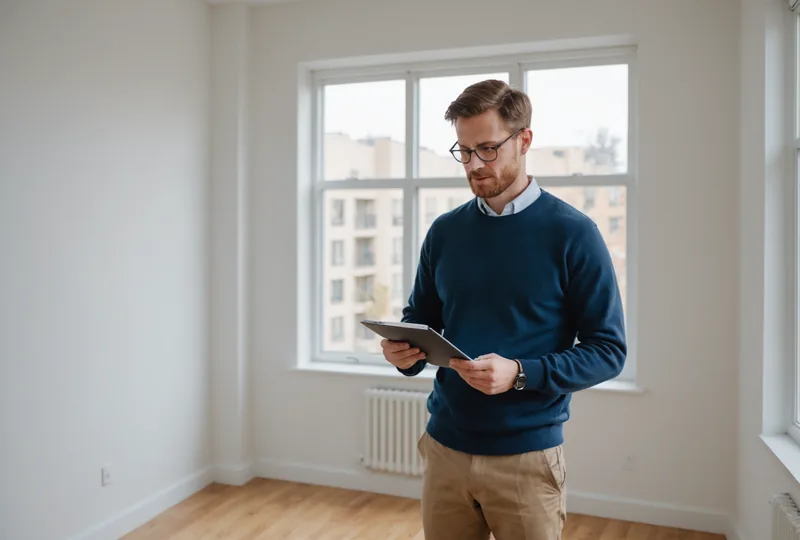 Property manager conducting a move-in inspection with NavigateAI on mobile